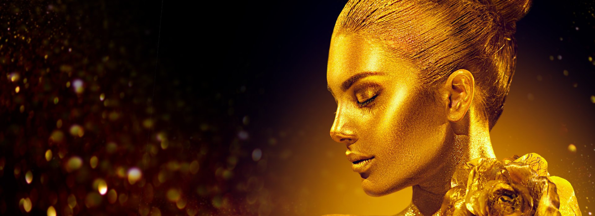 Portrett med gyllen hud, Beauty Medical Care